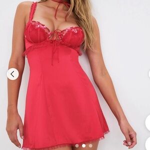For Love And Lemons Scarlet Lace Chemise